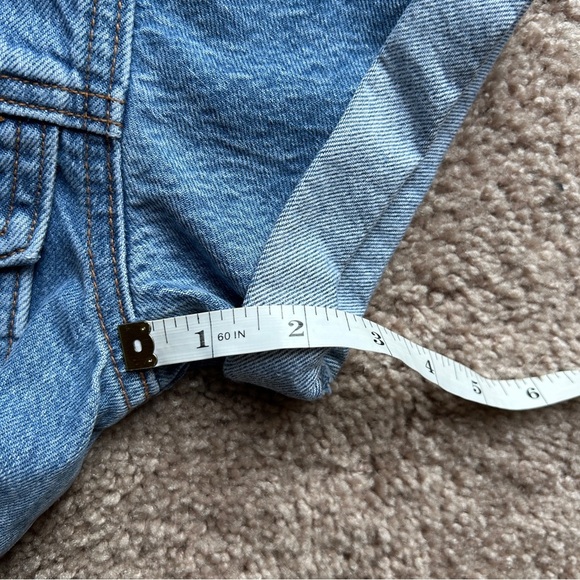 Abercrombie & Fitch 90s Relaxed Cinched Waist Blue Denim Jumpsuit Small (Tall) - Picture 11 of 14